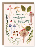 Mushrooms Wonderful Birthday Card