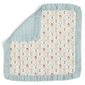 Scandinavian Folk Floral Diamond Baby Lovey Muslin Blanket