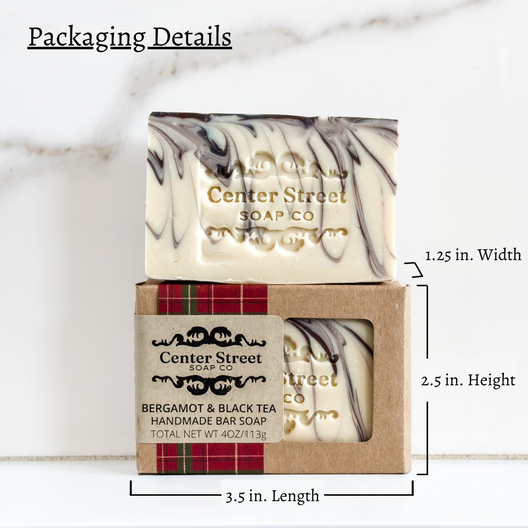 Bergamot and Black Tea Vegan Handmade Bar Soap - 4oz