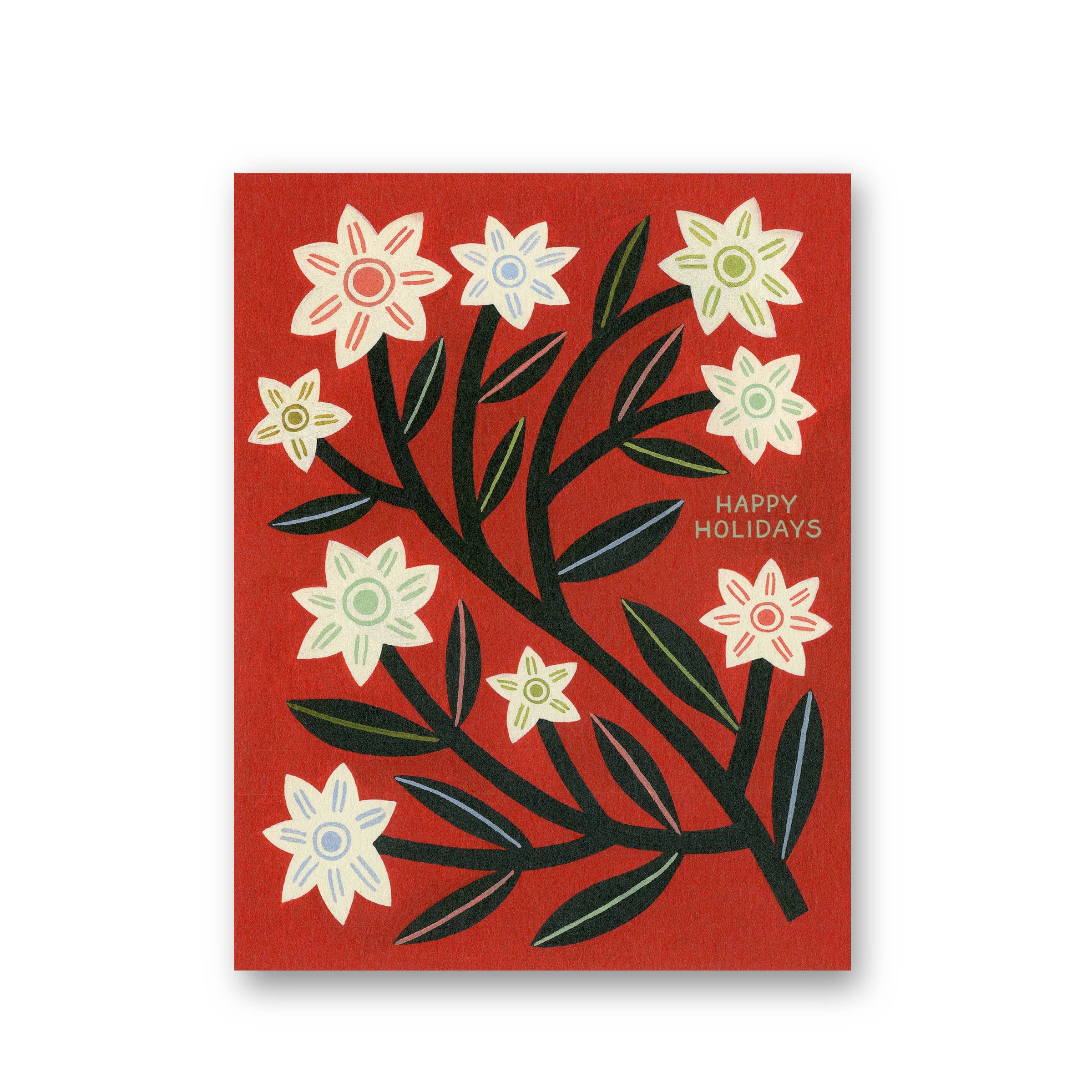 Holiday Floral Greeting Card