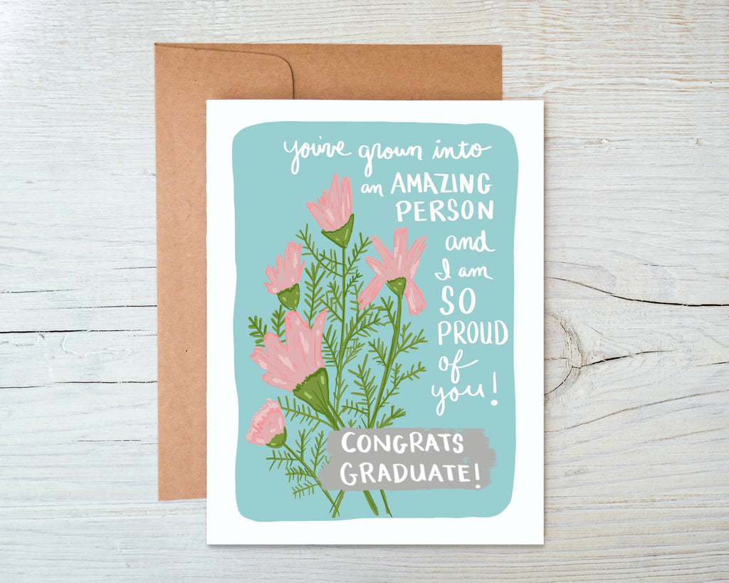 Floral Graduation Card - I’m So Proud