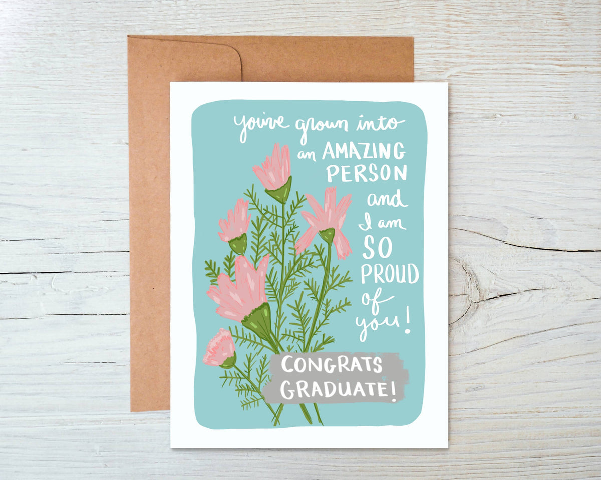 Floral Graduation Card - I’m So Proud