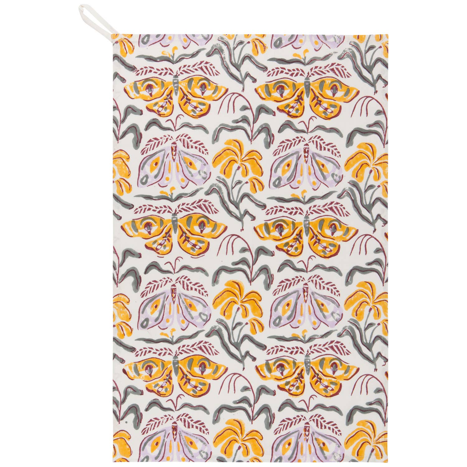 Nocturna Block Print Dishtowel