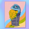 Fishtown Trash Can Art Print