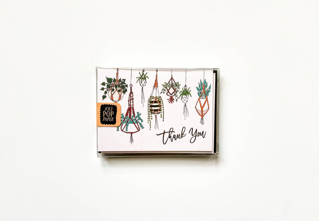 Hanging Plant Thank You Card Boxed Set of 8