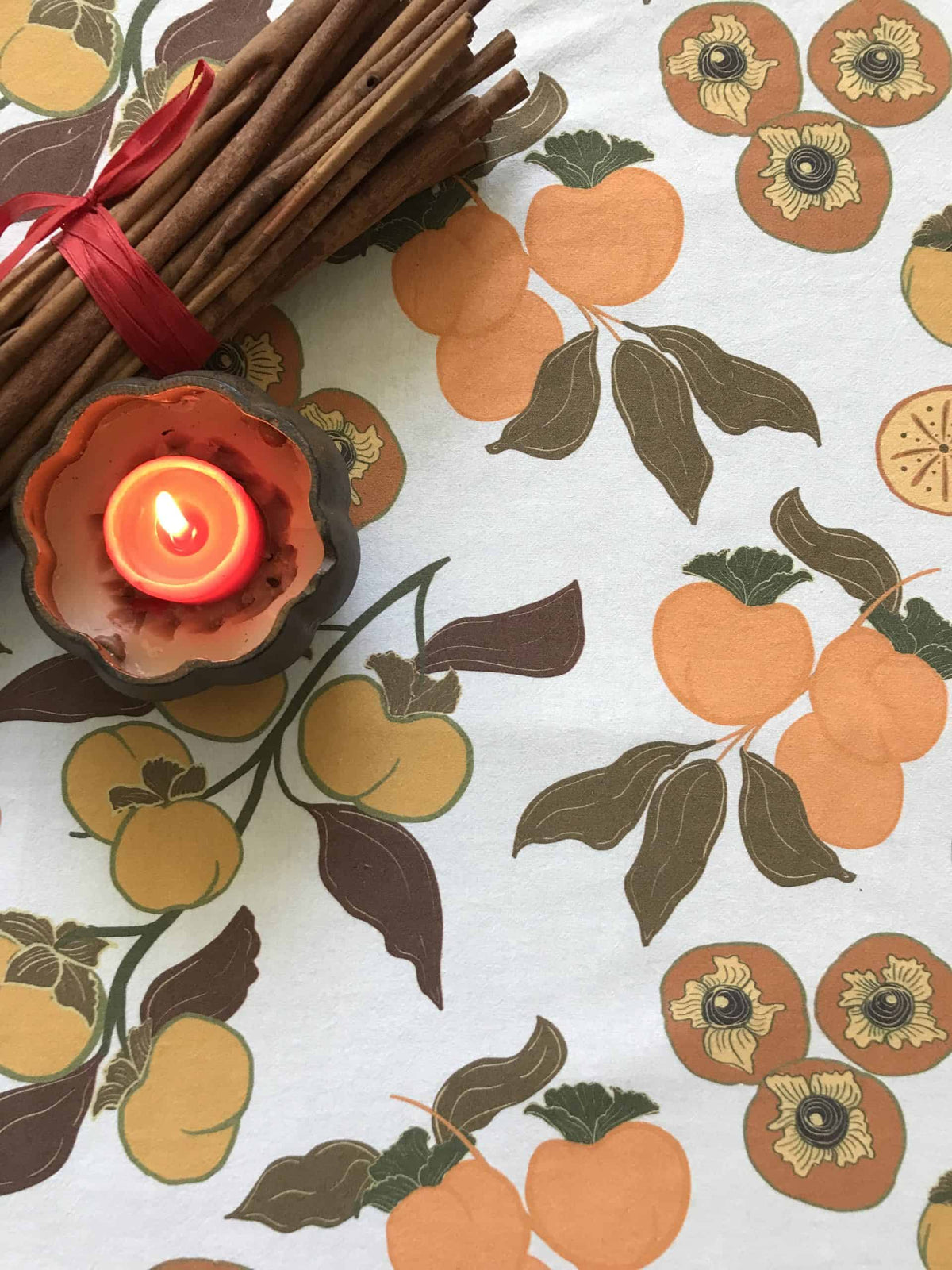 Spiced Persimmon Tea Towel