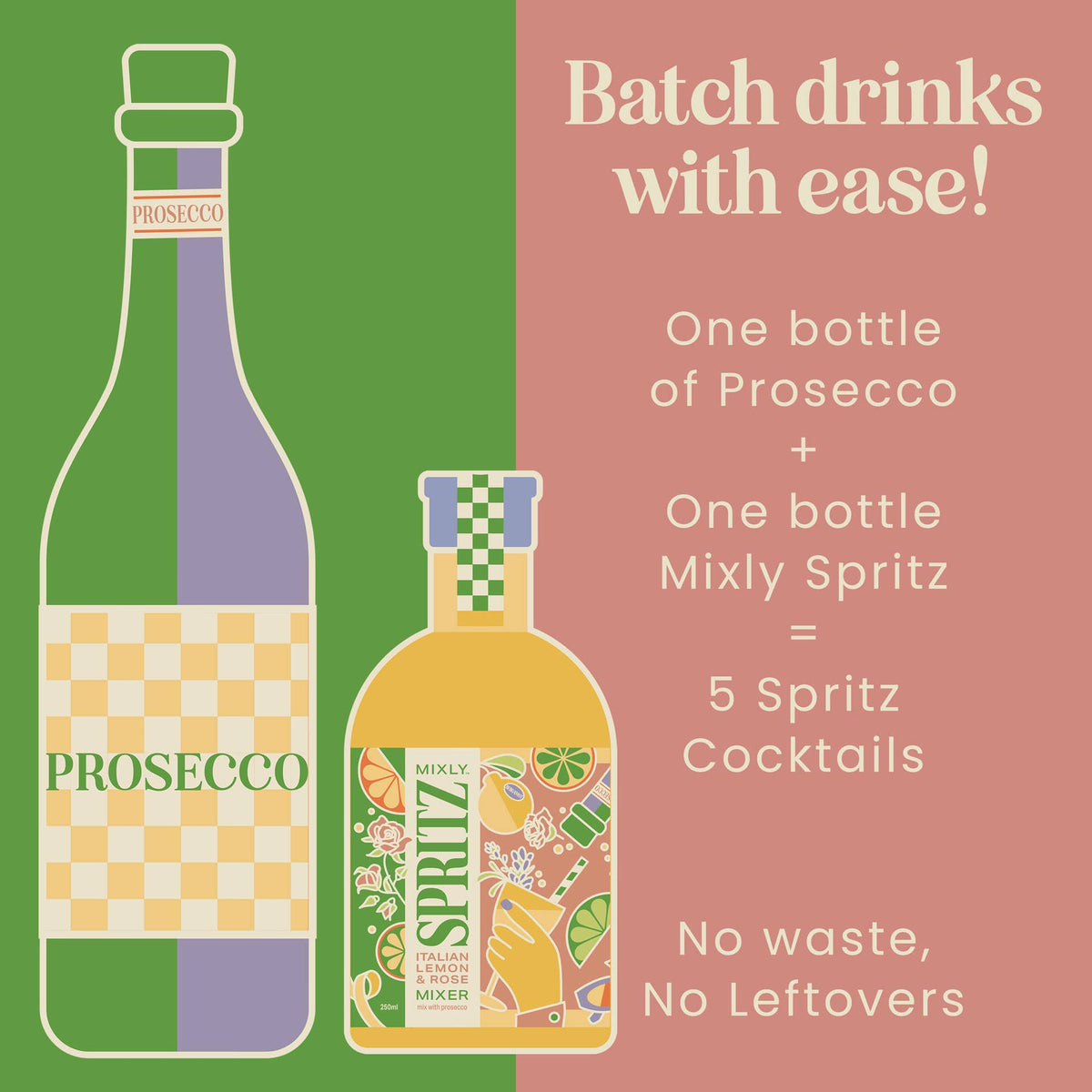 Italian Lemon & Rose Spritz Cocktail / Mocktail Mixer