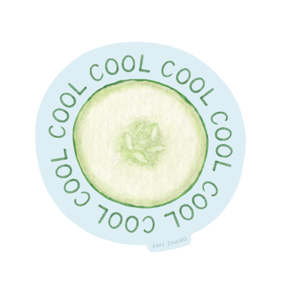 Cool As A Cucumber — Funny Spiraling Anxiety Sticker