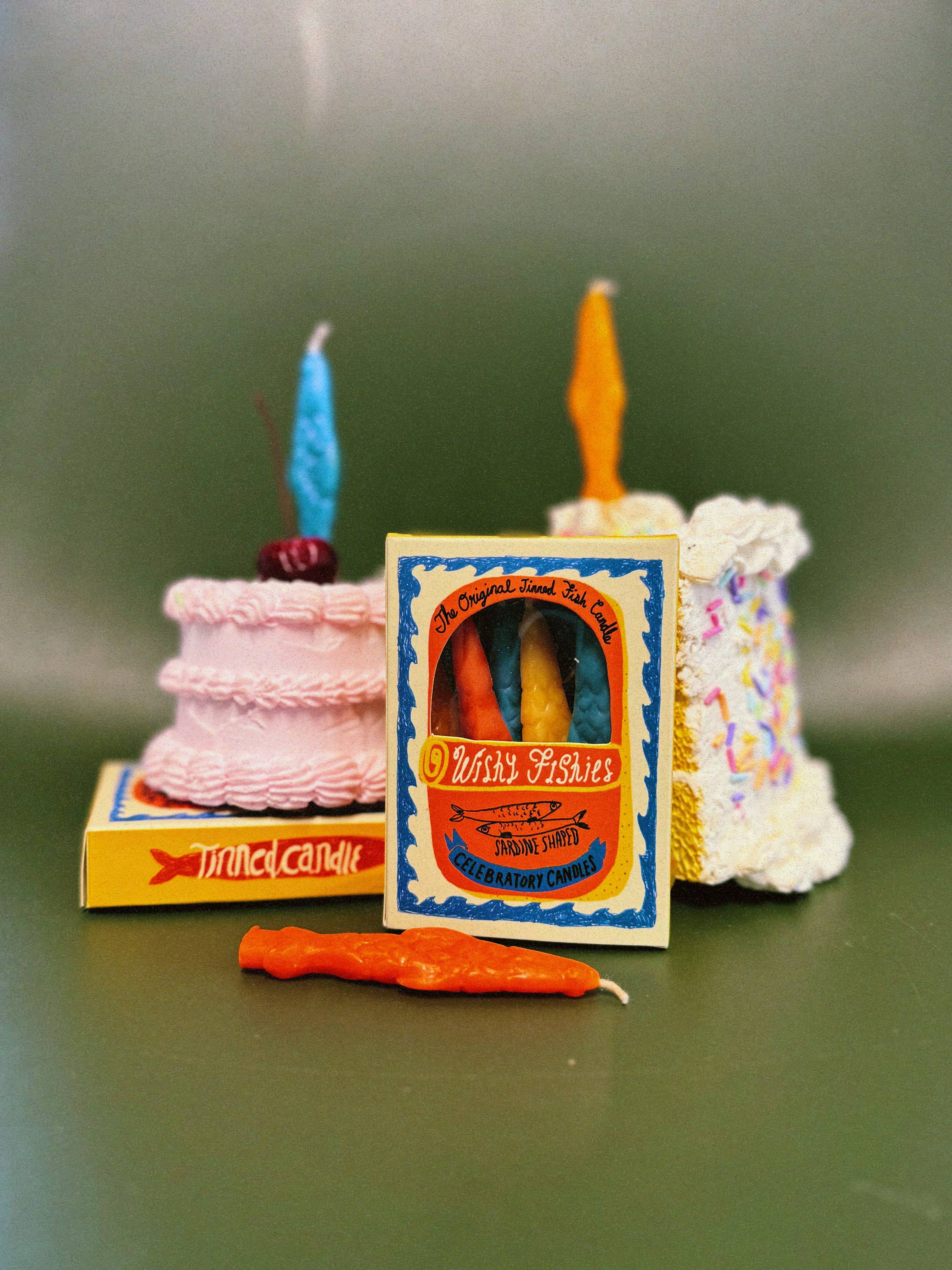 Wishy Fishies - 8 Sardine Shaped Party Candles