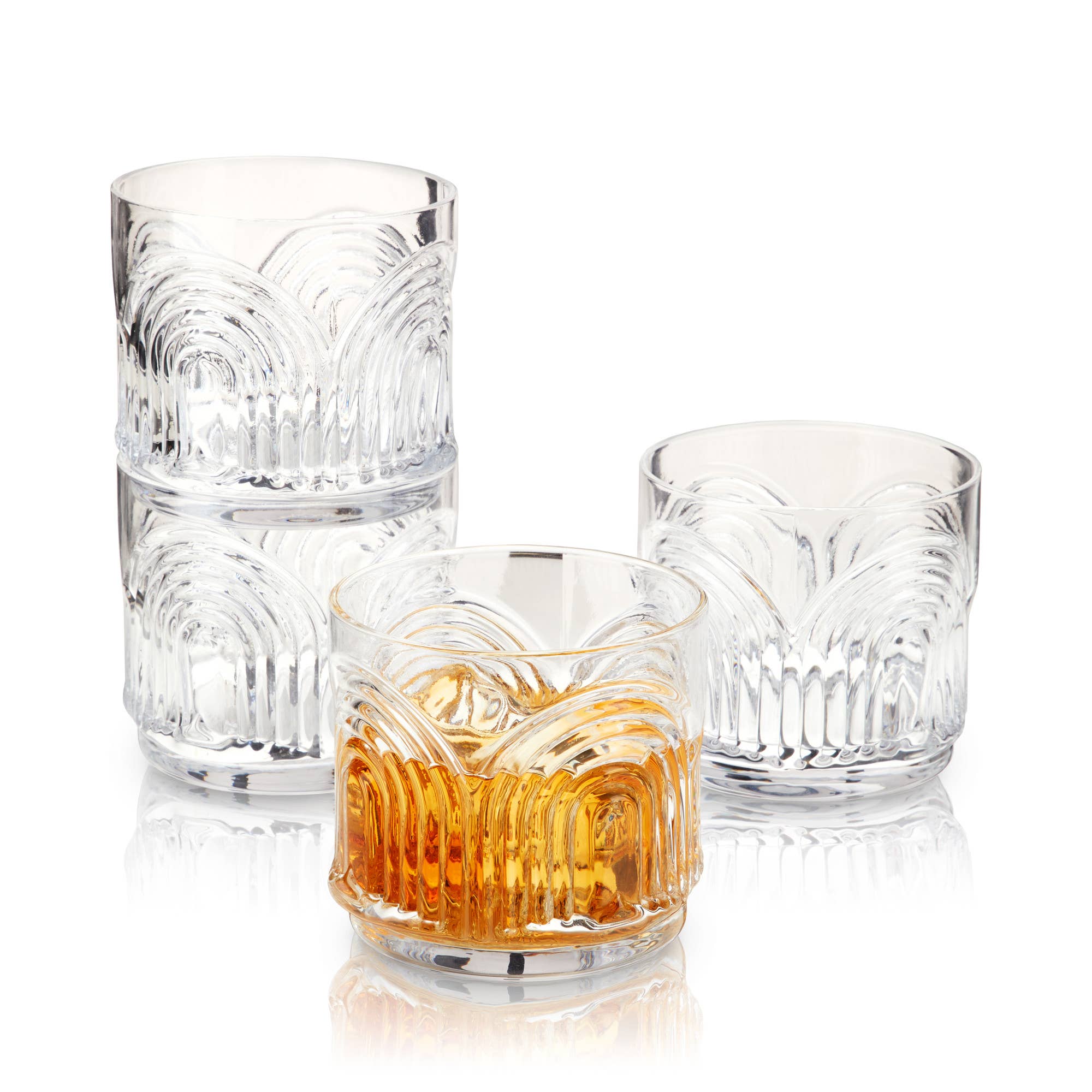 Art Deco Crystal Lowball Glass