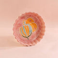 Pink Keora Ceramic Quiche Dish | Handpainted Ceramic