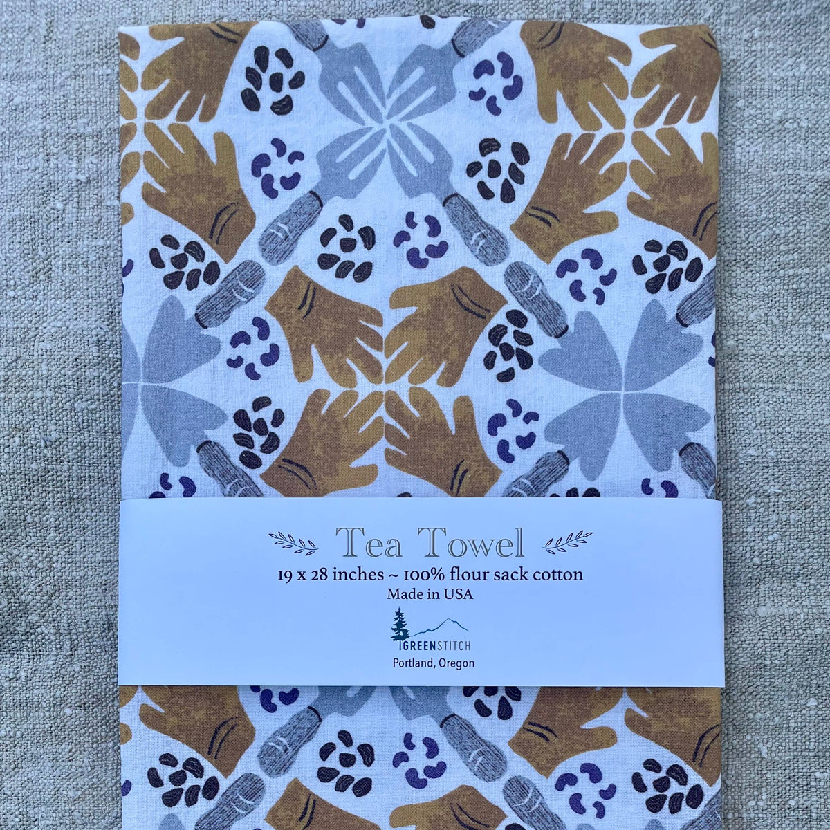 Kitchen Garden Tea Towel – Gold