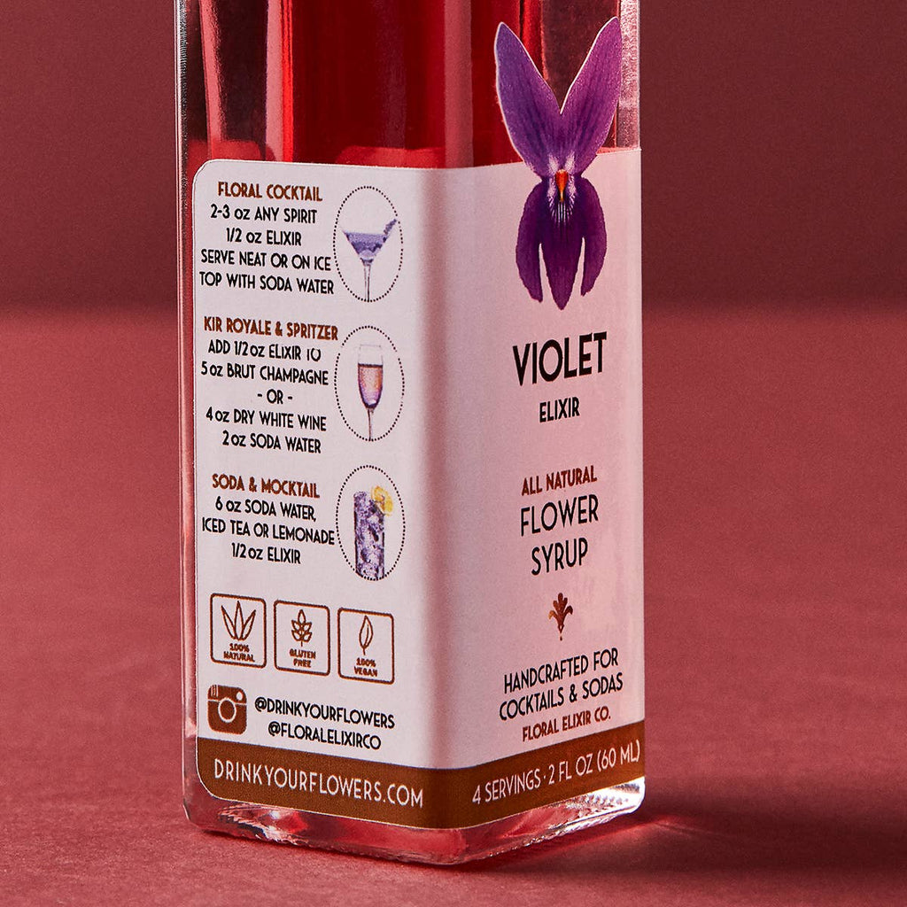 Violet Elixir. All Natural Cocktail & Soda Syrup.