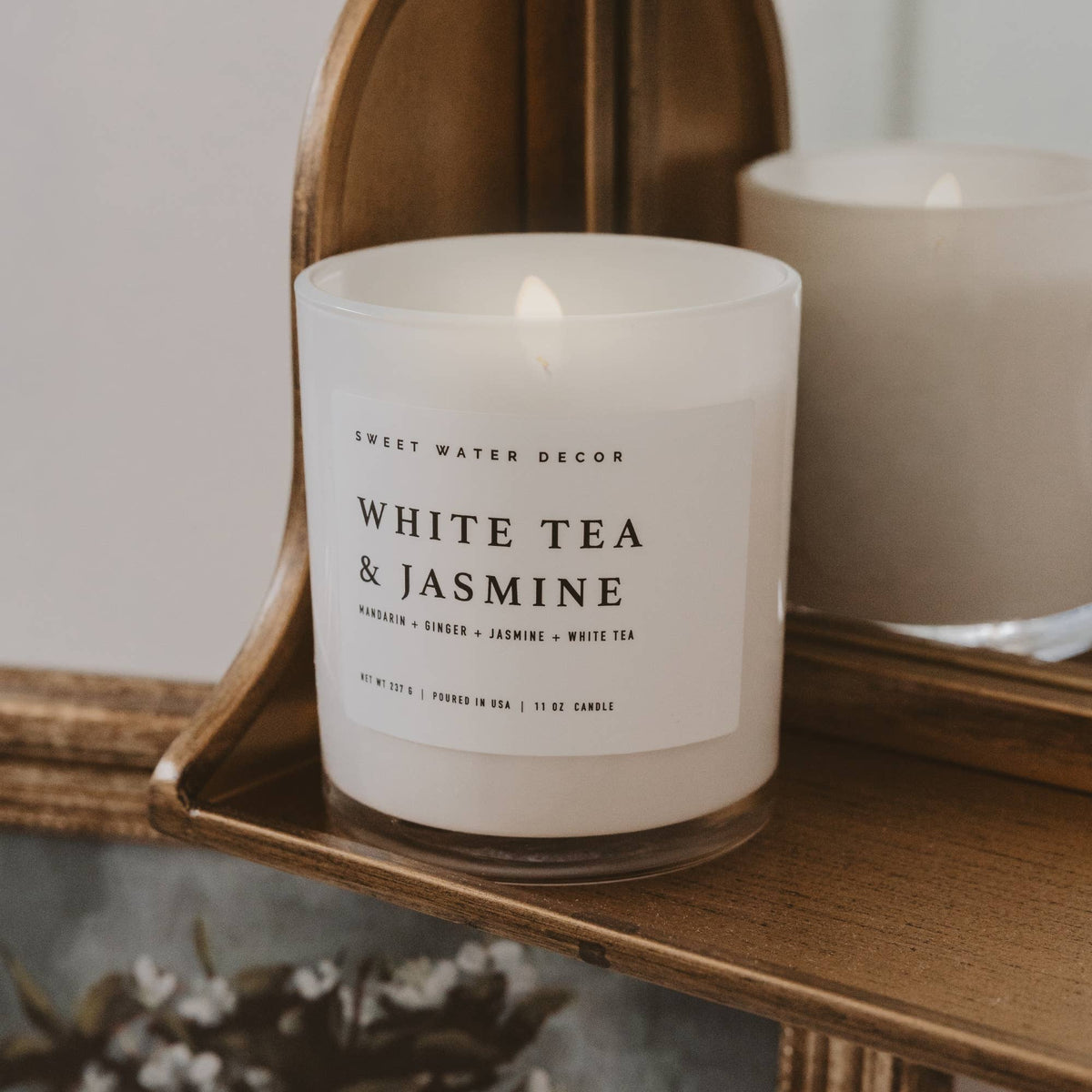 White Tea and Jasmine 11 oz Soy Candle