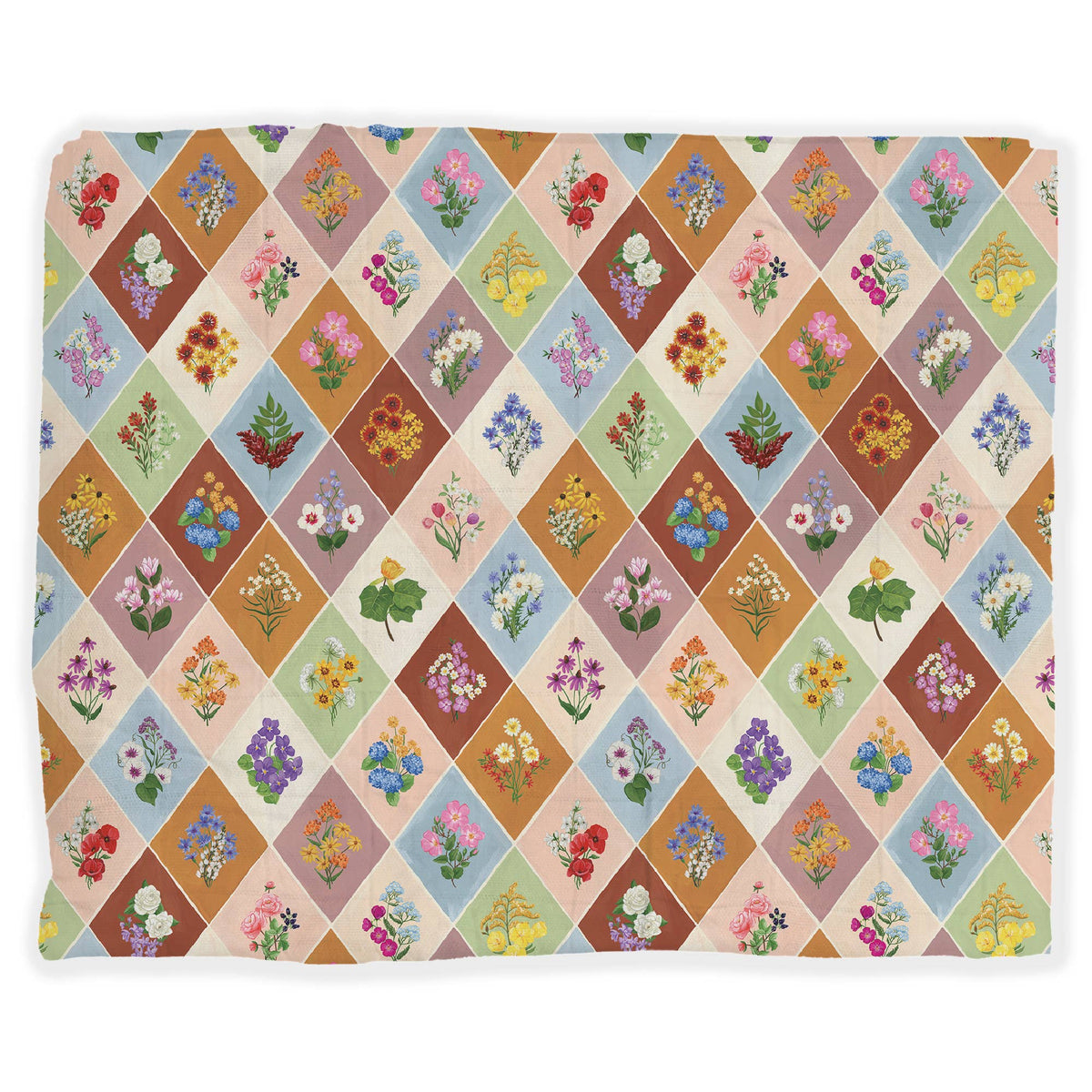 Vintage Blooms Muslin Baby Swaddle Blanket