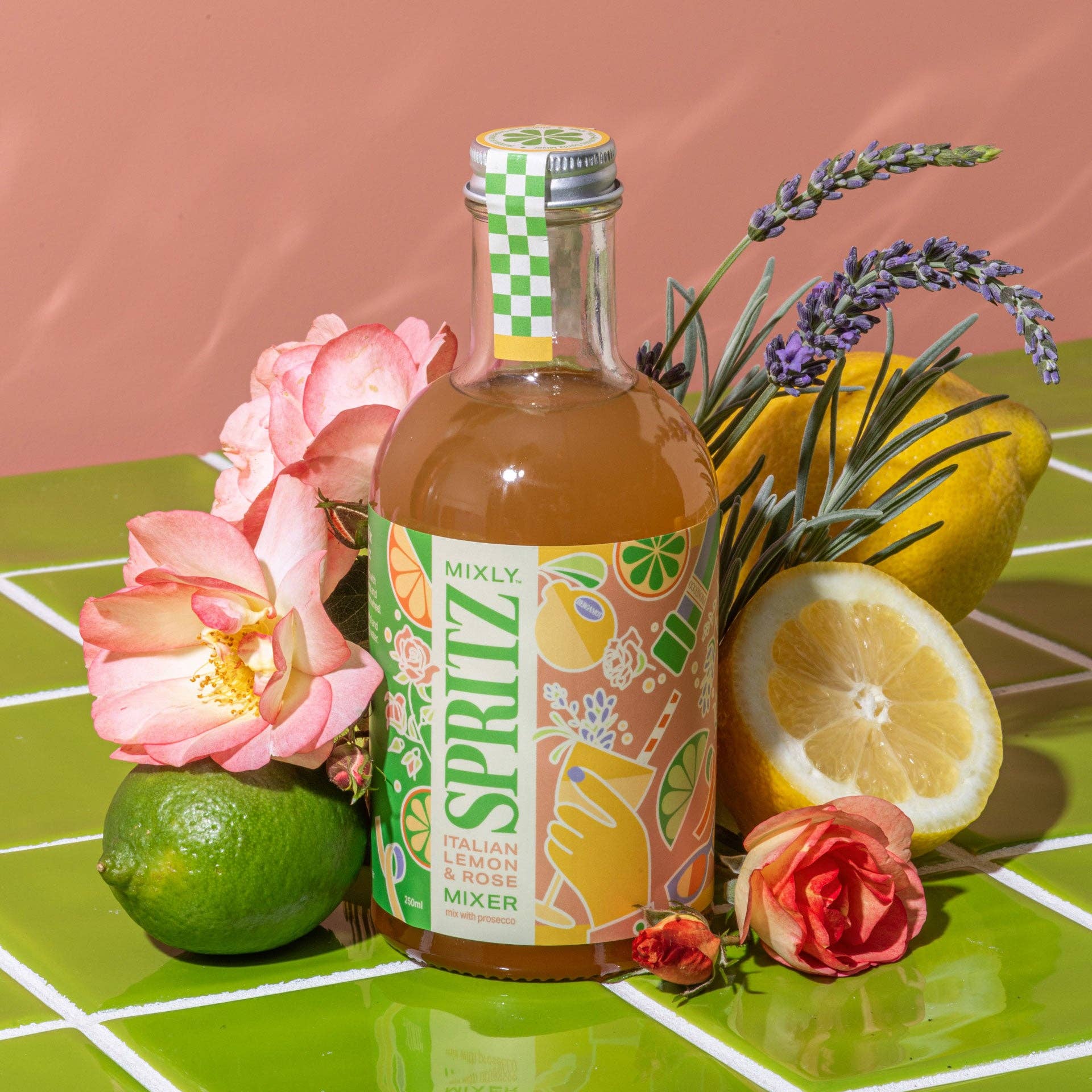 Italian Lemon & Rose Spritz Cocktail / Mocktail Mixer