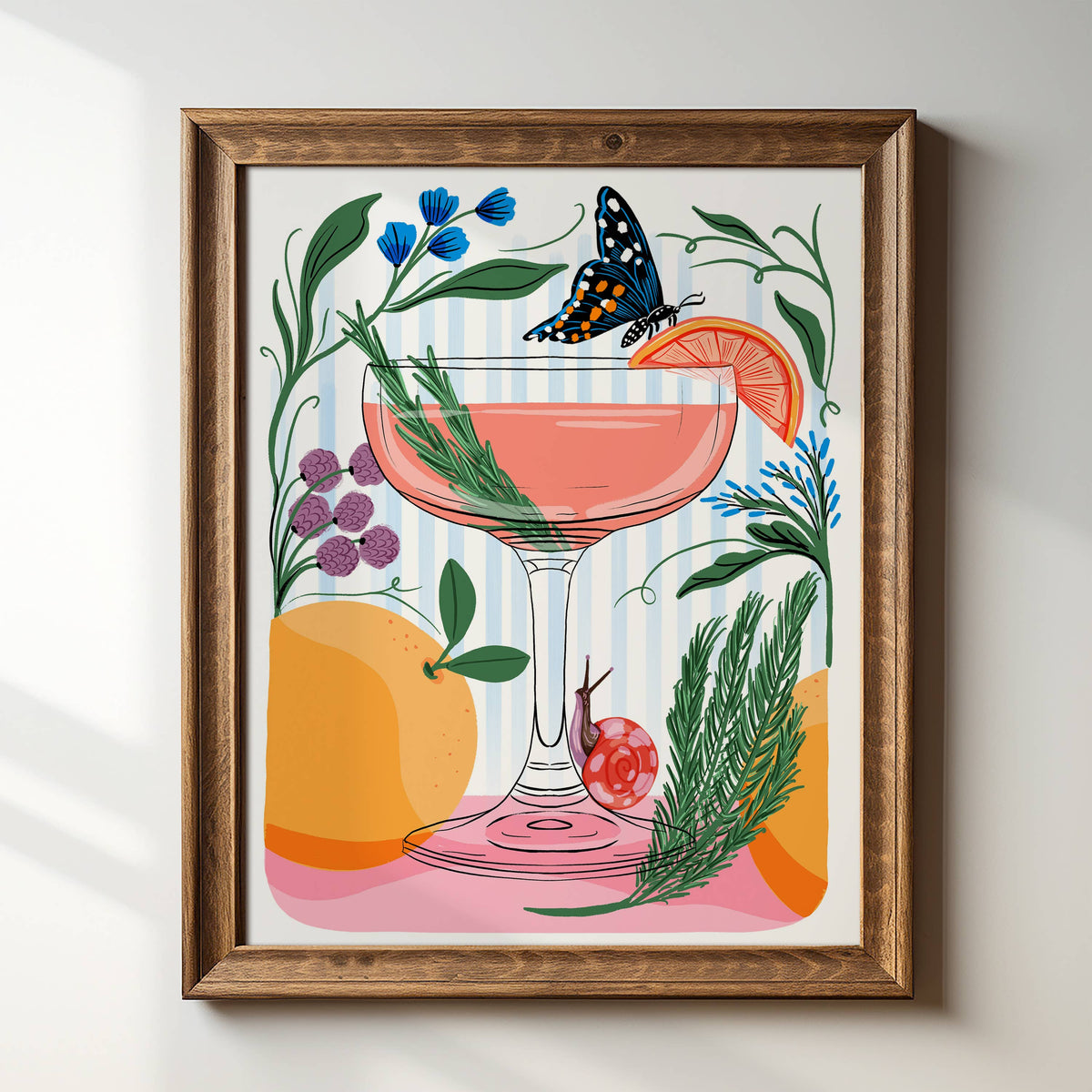 "Greyhound Cocktail in Coup Glass" - 8 x 10 Giclée Art Print