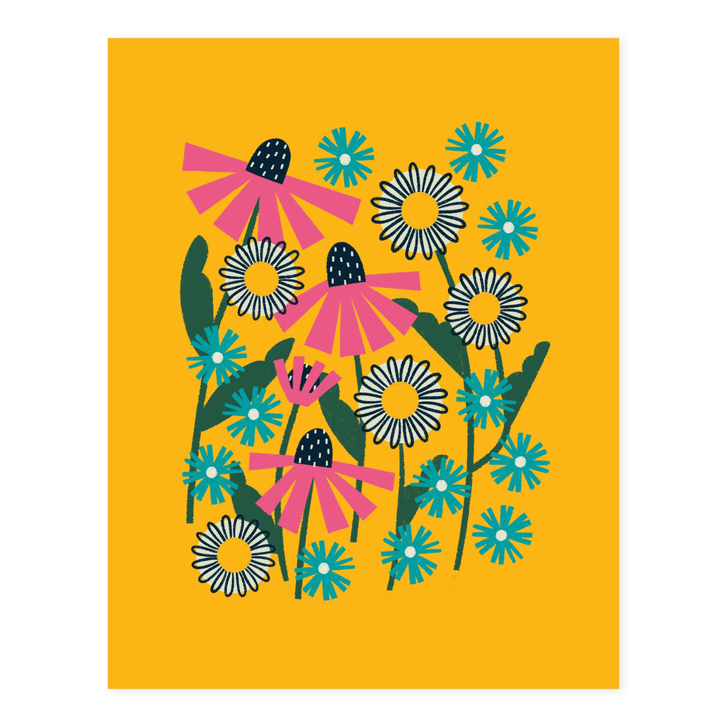 Coneflower, Daisy, Aster Yellow Print