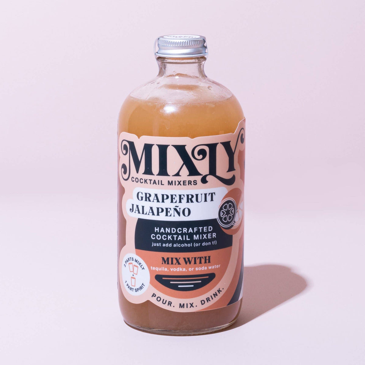 Grapefruit Jalapeño Cocktail / Mocktail Beverage Mixer 16oz