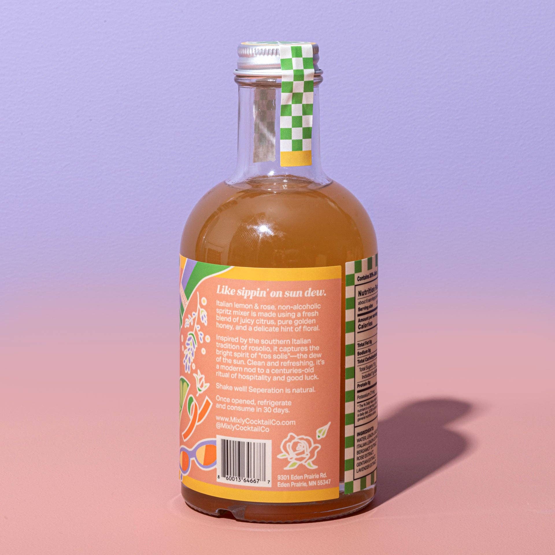 Italian Lemon & Rose Spritz Cocktail / Mocktail Mixer