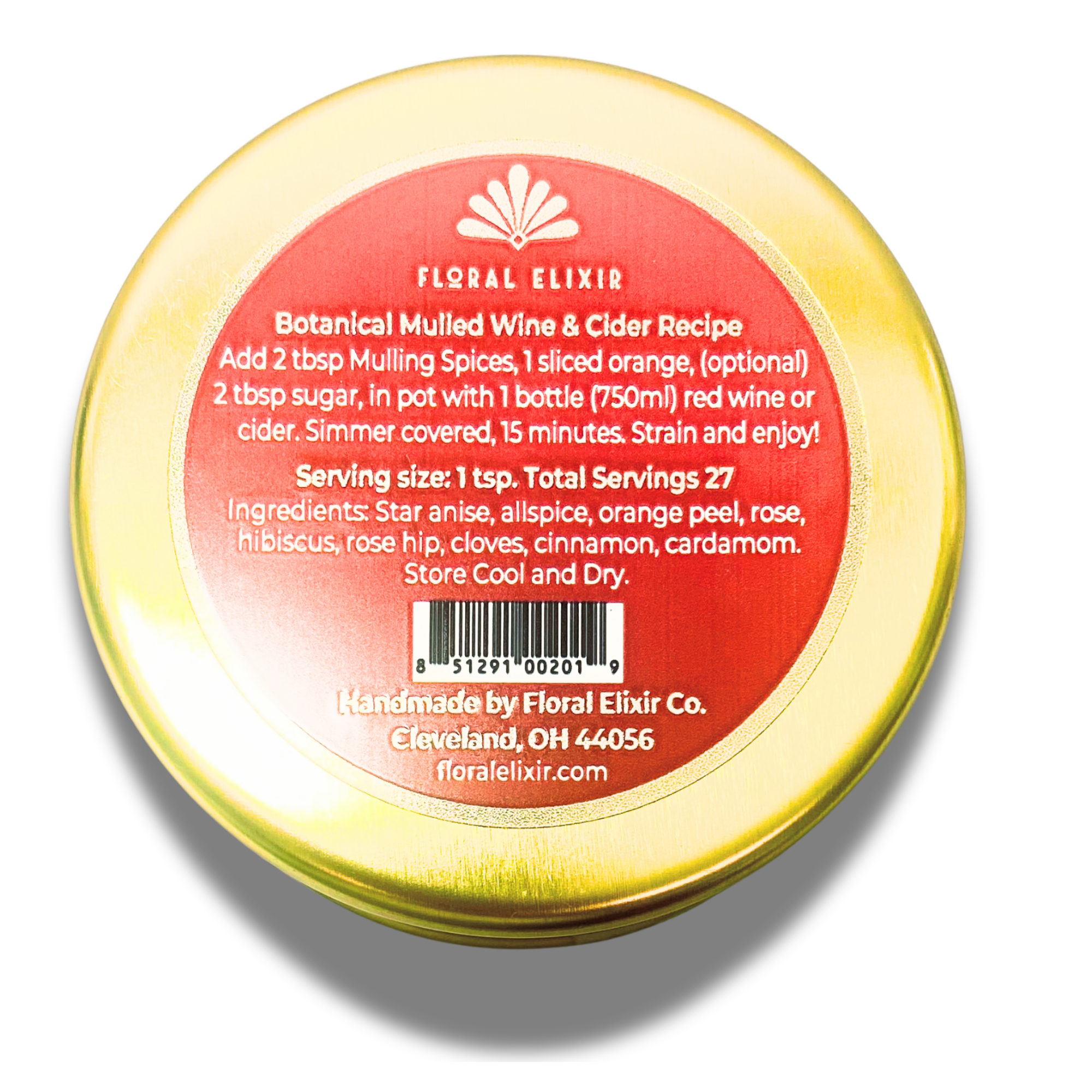 Botanical Mulling Spices in Gold Tin