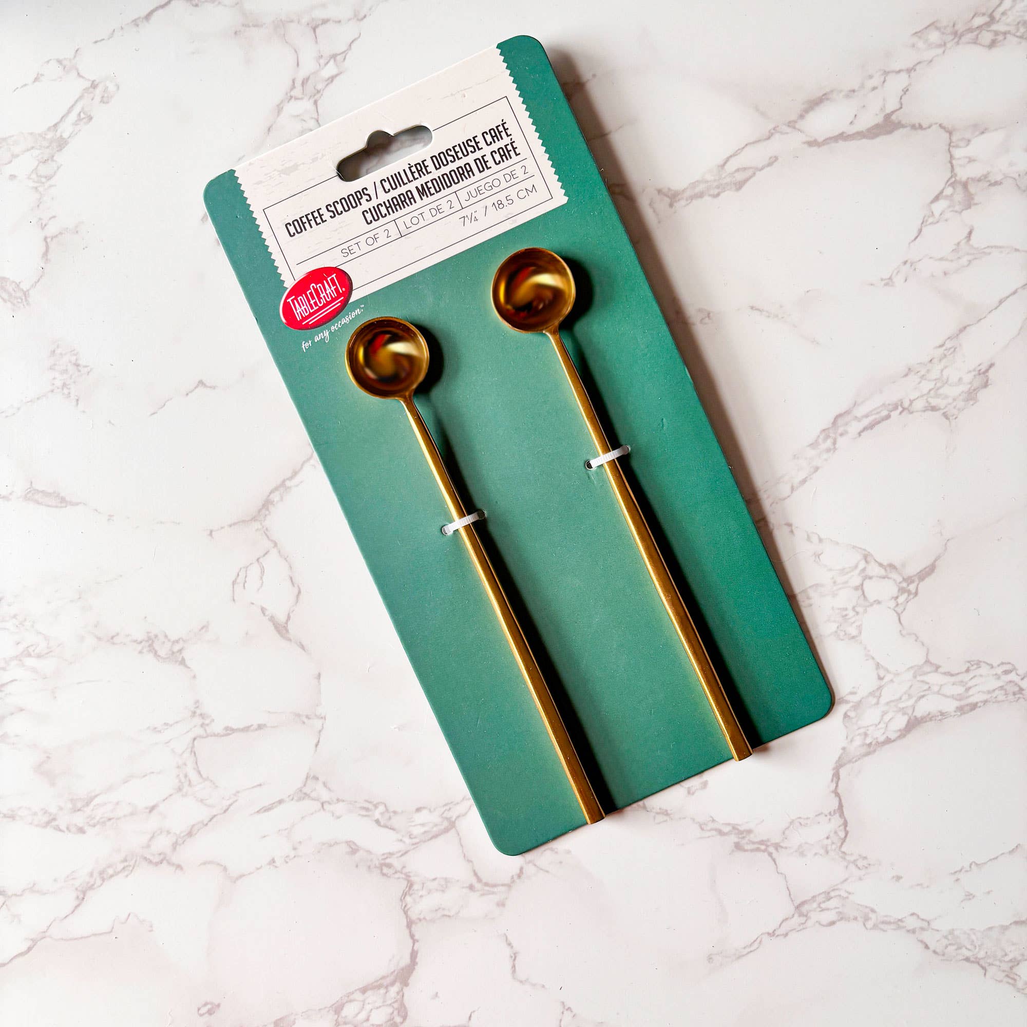 Long Handled Coffee Scoop Gold, Set of 2