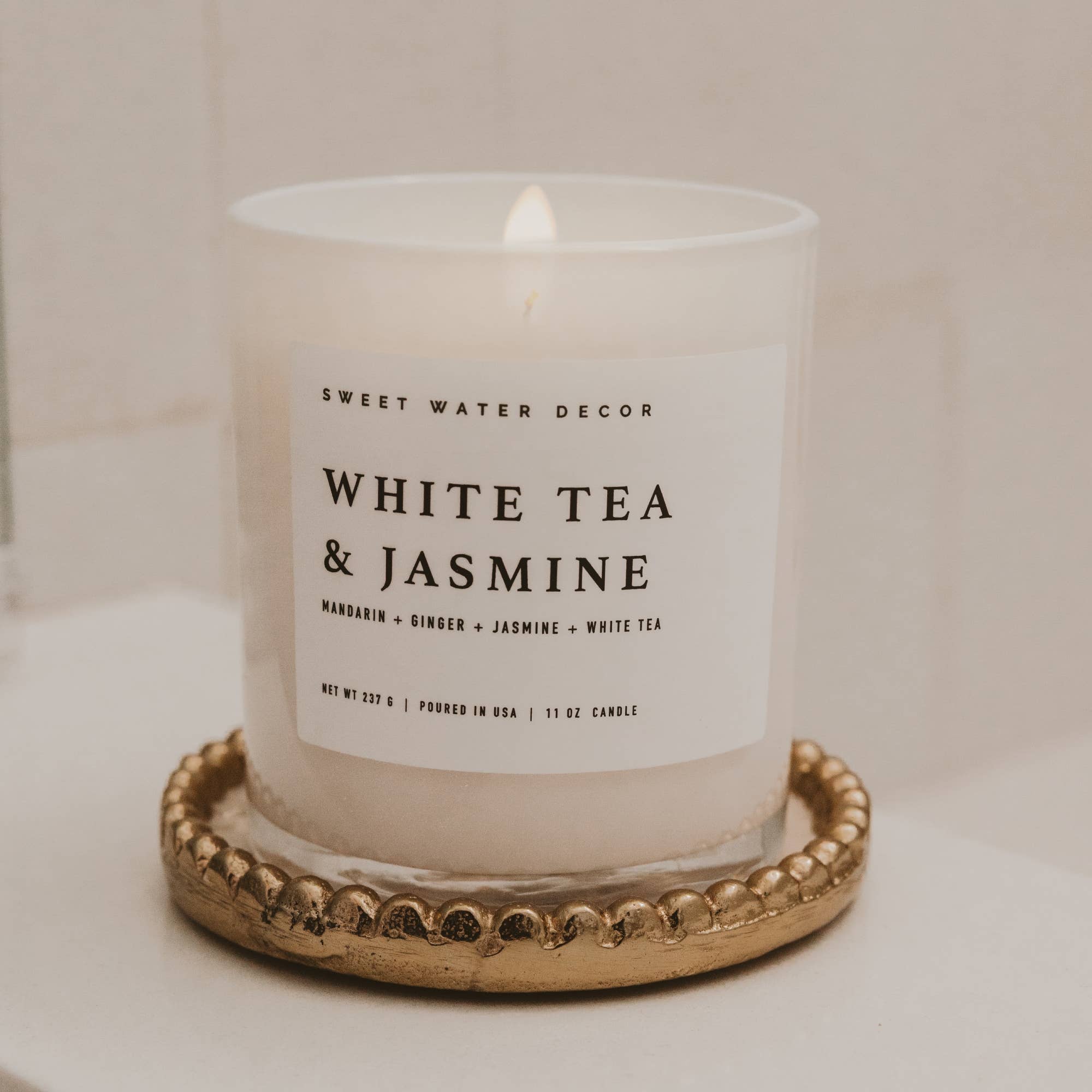 White Tea and Jasmine 11 oz Soy Candle