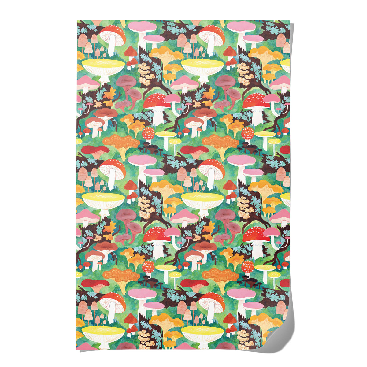 Woodland Mushrooms wrapping paper