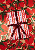 Squiggle Sardine Stripe & Tomato Double Sided Gift Wrap- Set of 3 Sheets