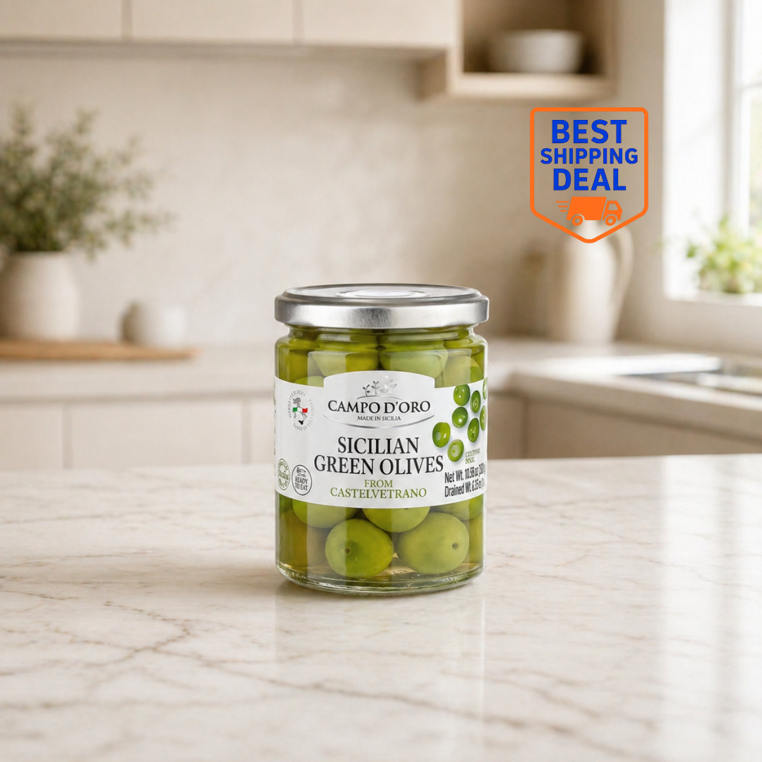 Campo D'Oro Sicilian Green Olives 10.6oz