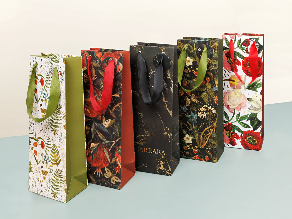 Wine Gift Bag - Peonies