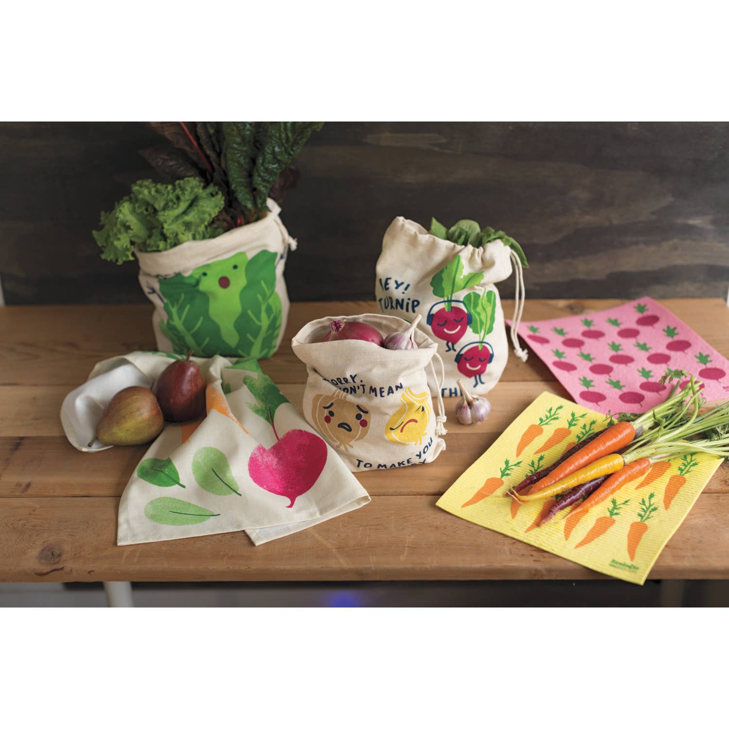 Funny Food Reusable Produce Bag-Set of 3