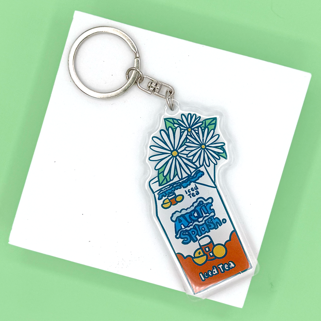 Arctic Splash Daisy Keychain