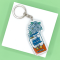 Arctic Splash Daisy Keychain