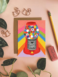 Gumball Machine Birthday Card - Kids Greeting Card
