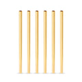 Belmont™ Reusable Gold Plated Lowball Straws Set of 6
