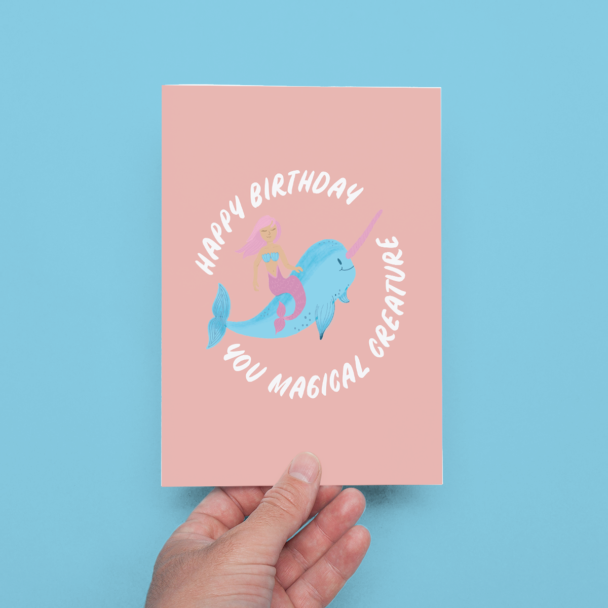 Happy Birthday You Magical Creature Mermaid Greeting Card