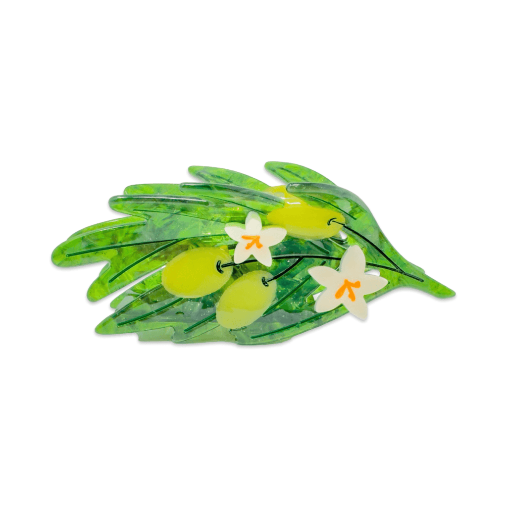 Large Olive Branch Hair Claw Clip