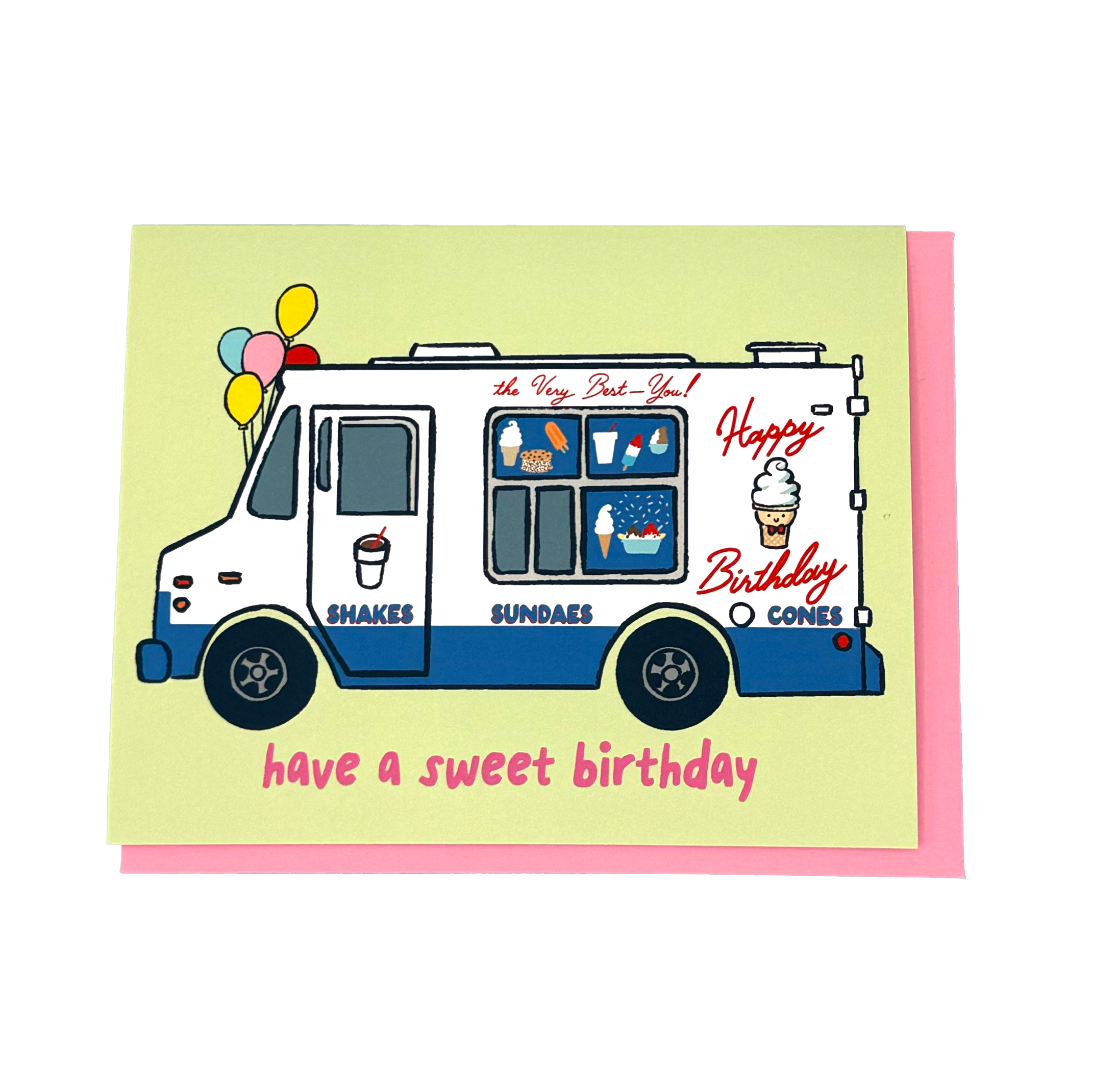 Ice Cream Truck Birthday Greeting Card