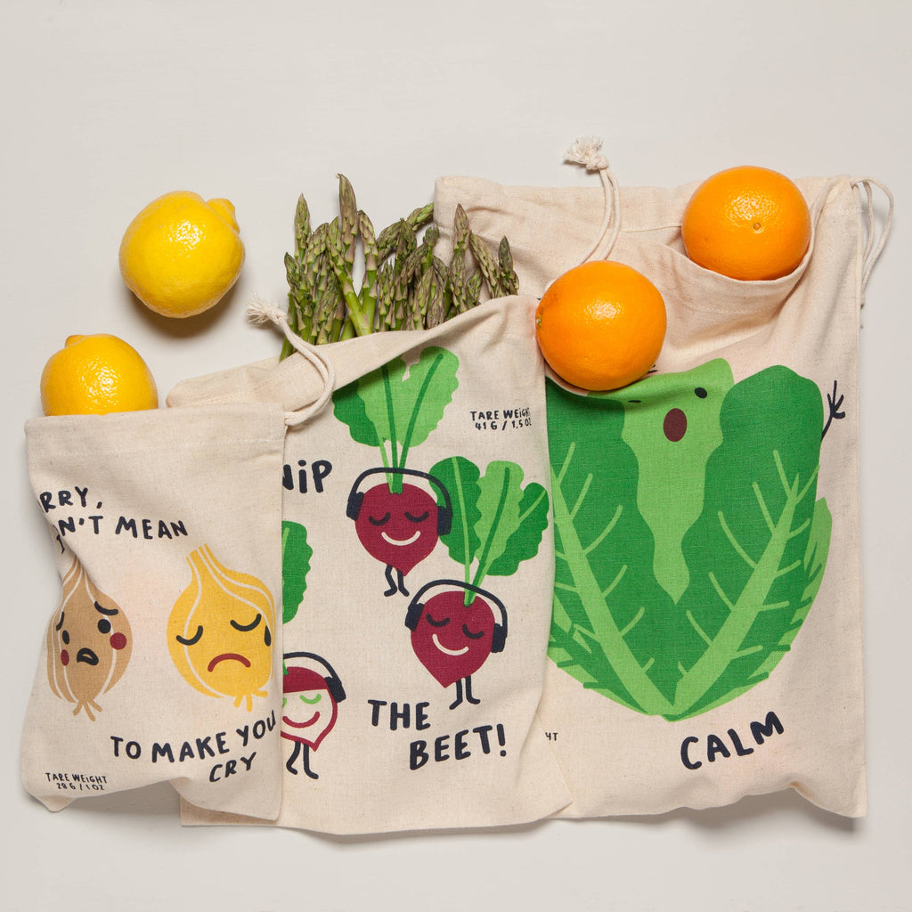 Funny Food Reusable Produce Bag-Set of 3