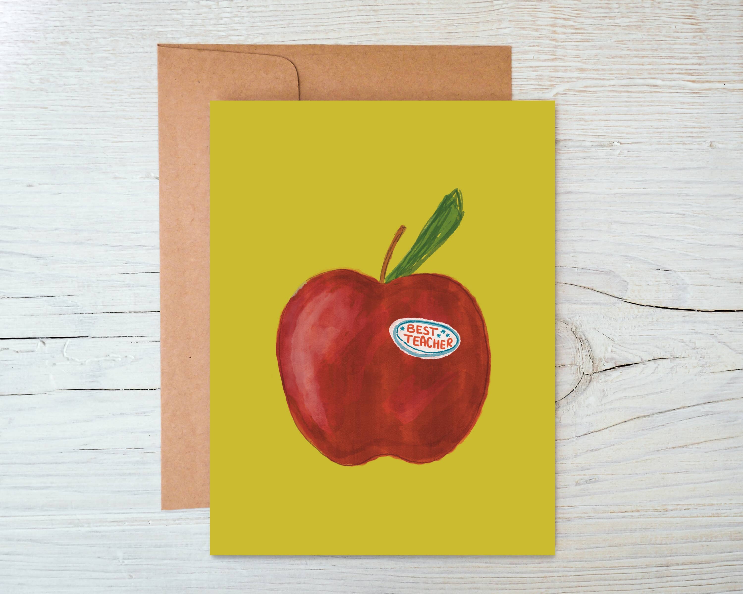 Teacher Appreciation - Apple Best Teacher Card