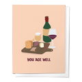 You Age Well Wine Cheese Charcuterie Birthday Greeting Card
