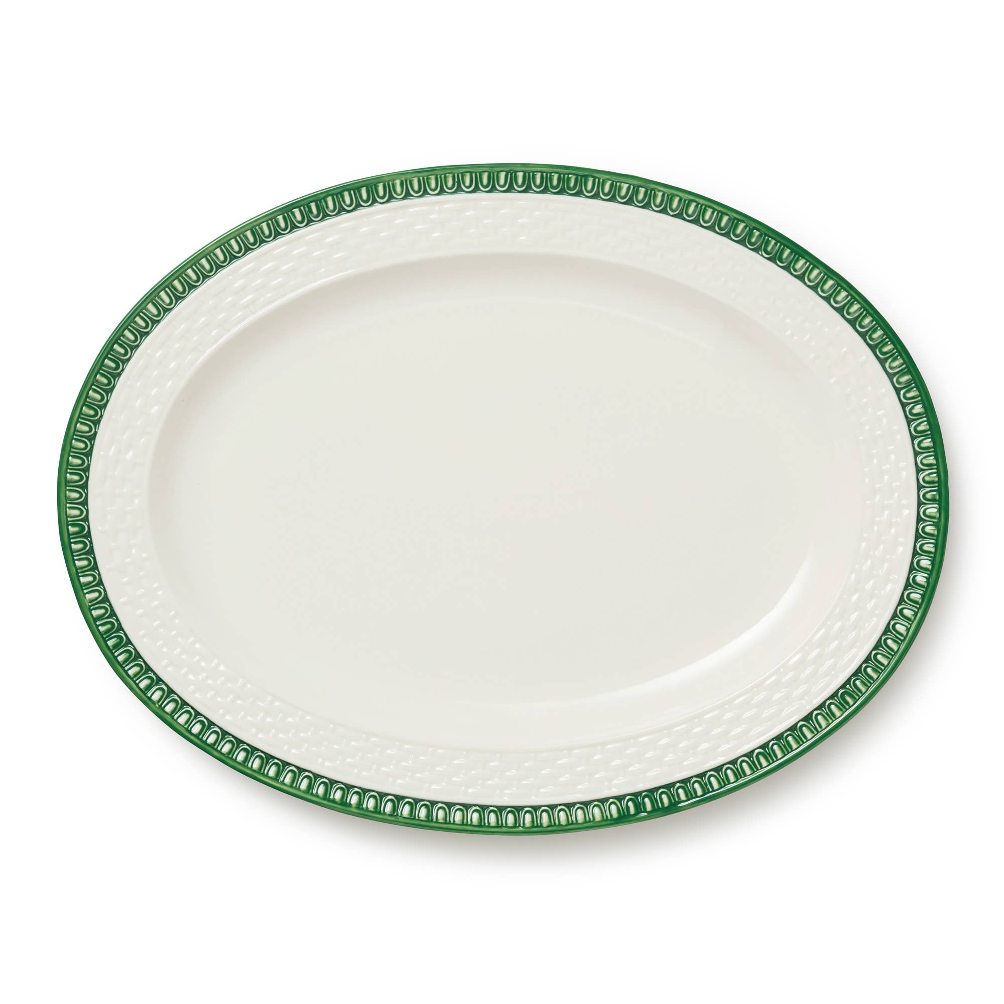 Le Jardin Embossed Rattan Oval Platter 16in x 12in
