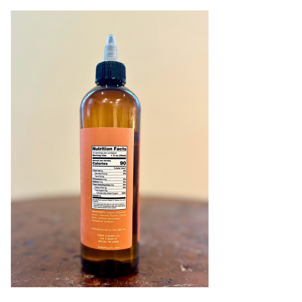 Dioko Premium Simple Syrup, 12 fl. oz Caramel
