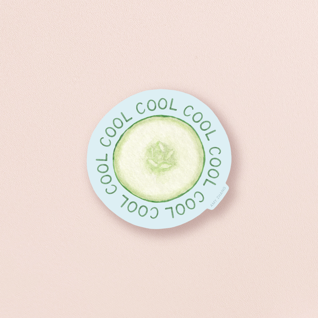 Cool As A Cucumber — Funny Spiraling Anxiety Sticker