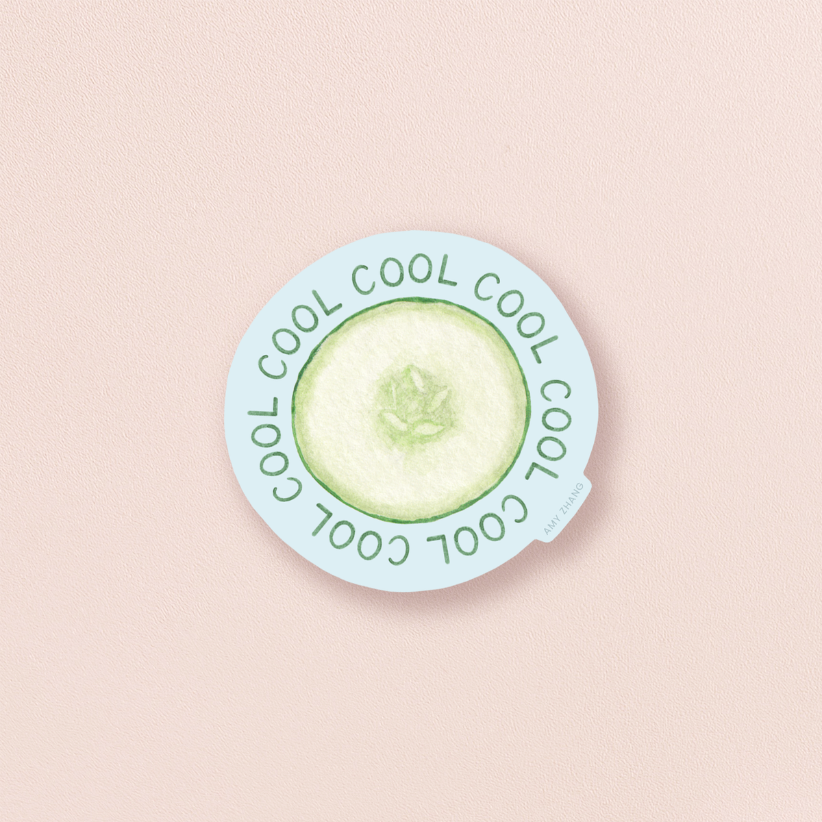 Cool As A Cucumber — Funny Spiraling Anxiety Sticker