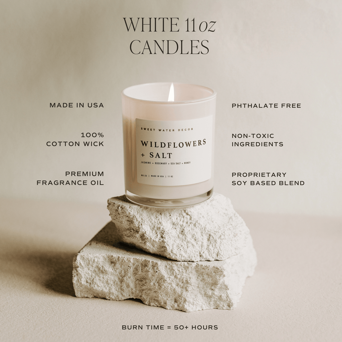 White Tea and Jasmine 11 oz Soy Candle
