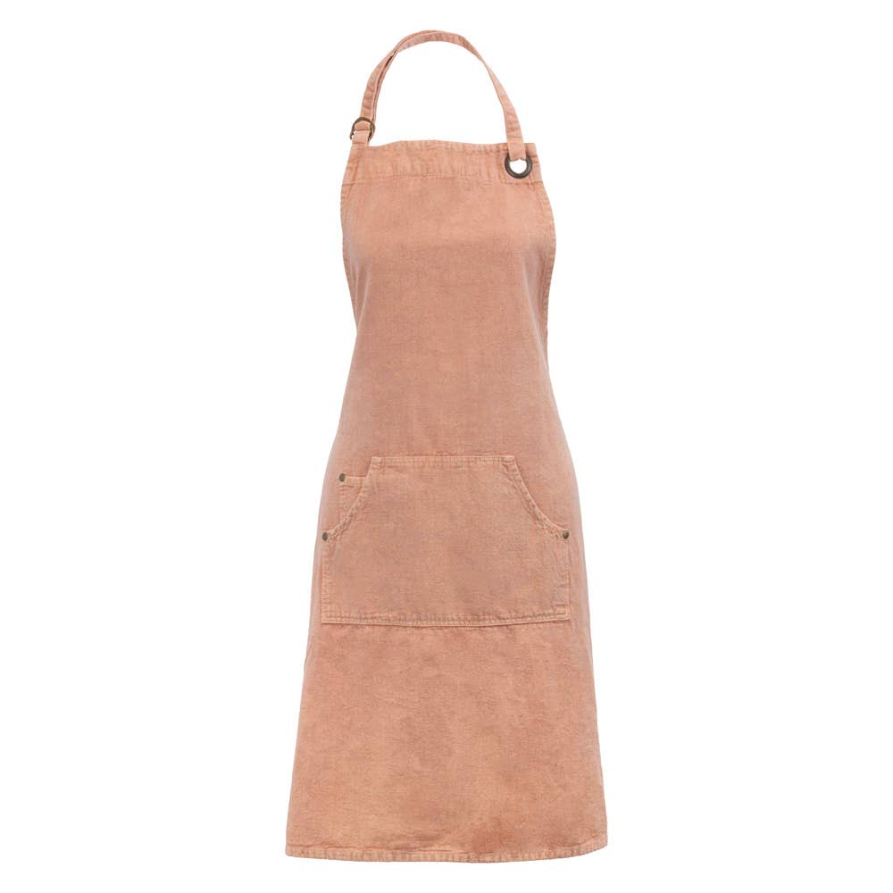 Terracotta Stonewashed Cotton Apron