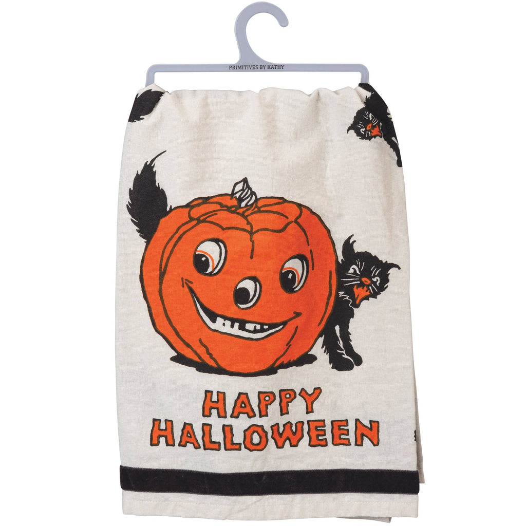 Happy Halloween Vintage Terrycloth Kitchen Towel