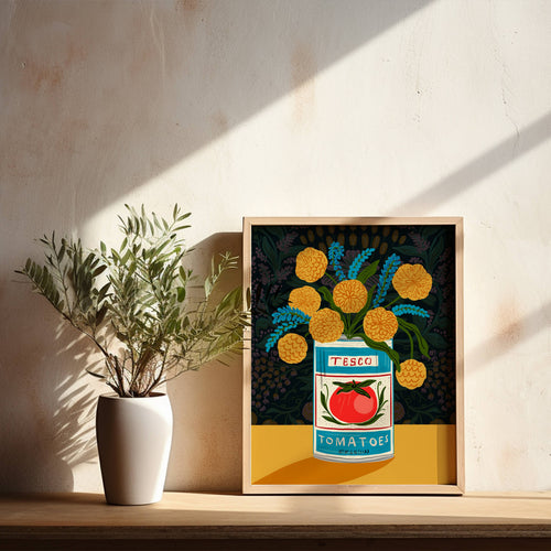 "Moody Floral Tomato Can" - 8" x 10" Giclée Art Print